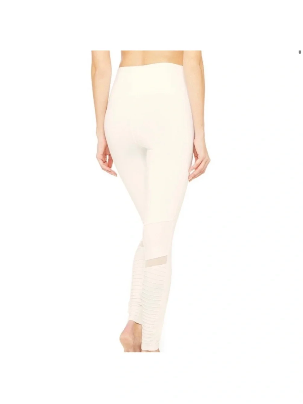 Alo Yoga vintage  off white moto legging